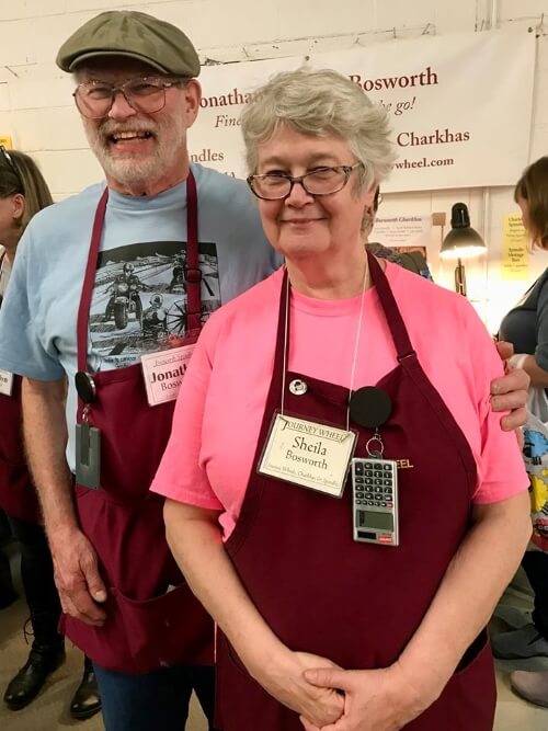 Jonathan and Sheila Bosworth at a trade show